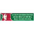 thumbnail image 1 of Let Us Put Our Minds Together And See What Life We Will Make For Our Children ~ Sitting Bull Quote Environmental Awareness Large Bumper Sticker Decal for Vehicles, Lockers, Skateboards, 1 of 1