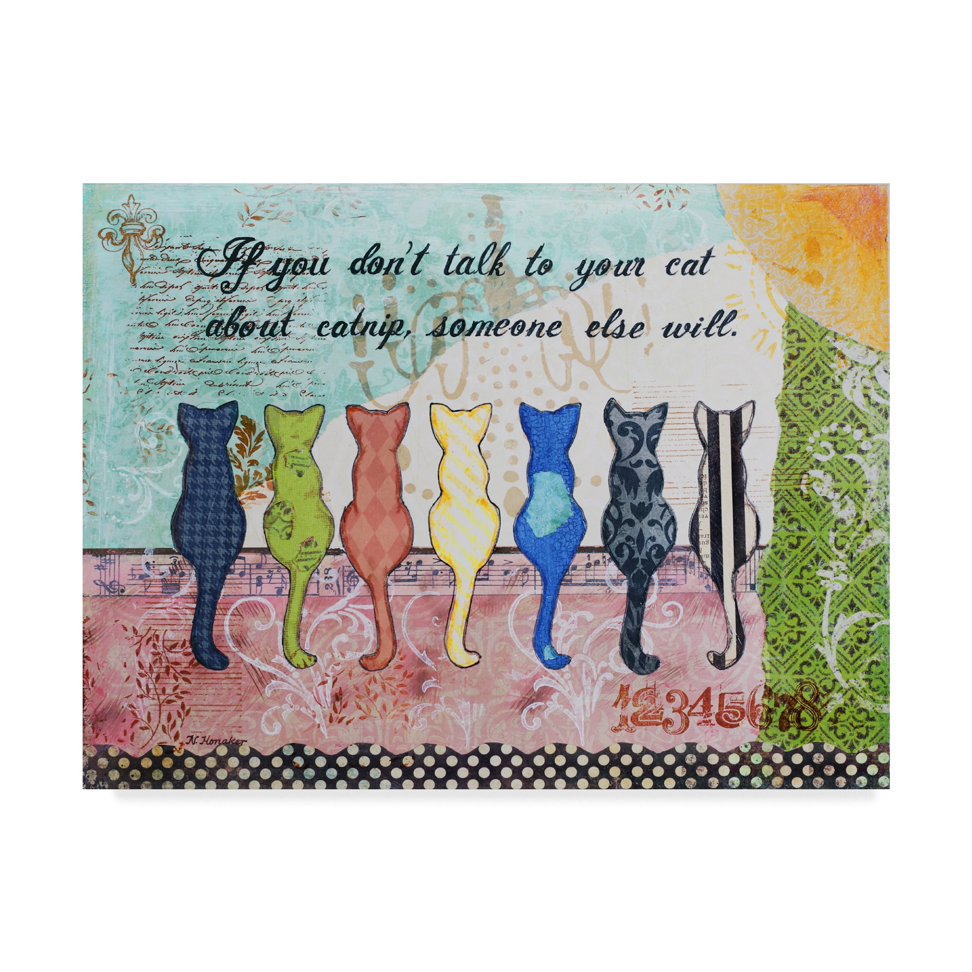 Let Your Art Soar 'Cat Talk' Canvas Art