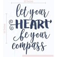 thumbnail image 1 of Let Your Heart Be Your Compass Inspirational Wall Decals Home Décor 23x19-Inch Deep Blue, 1 of 5