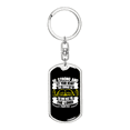 thumbnail image 1 of Let Your Heart Lord Psalm 31:34 Stainless Steel or 18k Gold Premium Swivel Dog Tag Keychain, 1 of 10