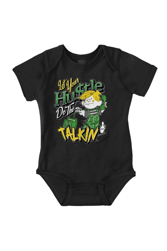 Let Your Hustle Do The Talkin Cartoon Bodysuit Jumper Boys Infant Baby Brisco Brands 12M