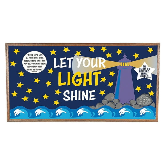 Let Your Light Shine Bulletin Board Set, Educational, Party Supplies, 14 Pieces