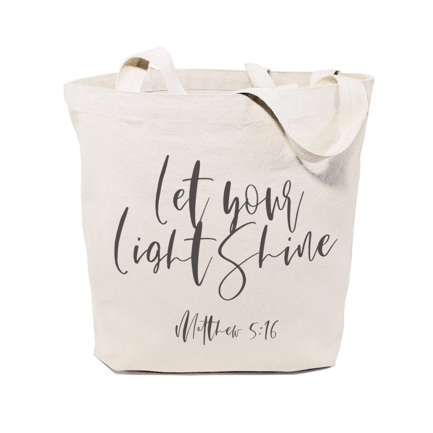 Let Your Light Shine, Matthew 5:16 Cotton Canvas Tote Bag - Walmart.com