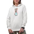 thumbnail image 1 of Let Your Light Shine, Matthew 5 16 with Watercolor Bulb & Flowers Art Merch Gift, White Hooded Sweatshirt or Hoodie, Small, 1 of 5