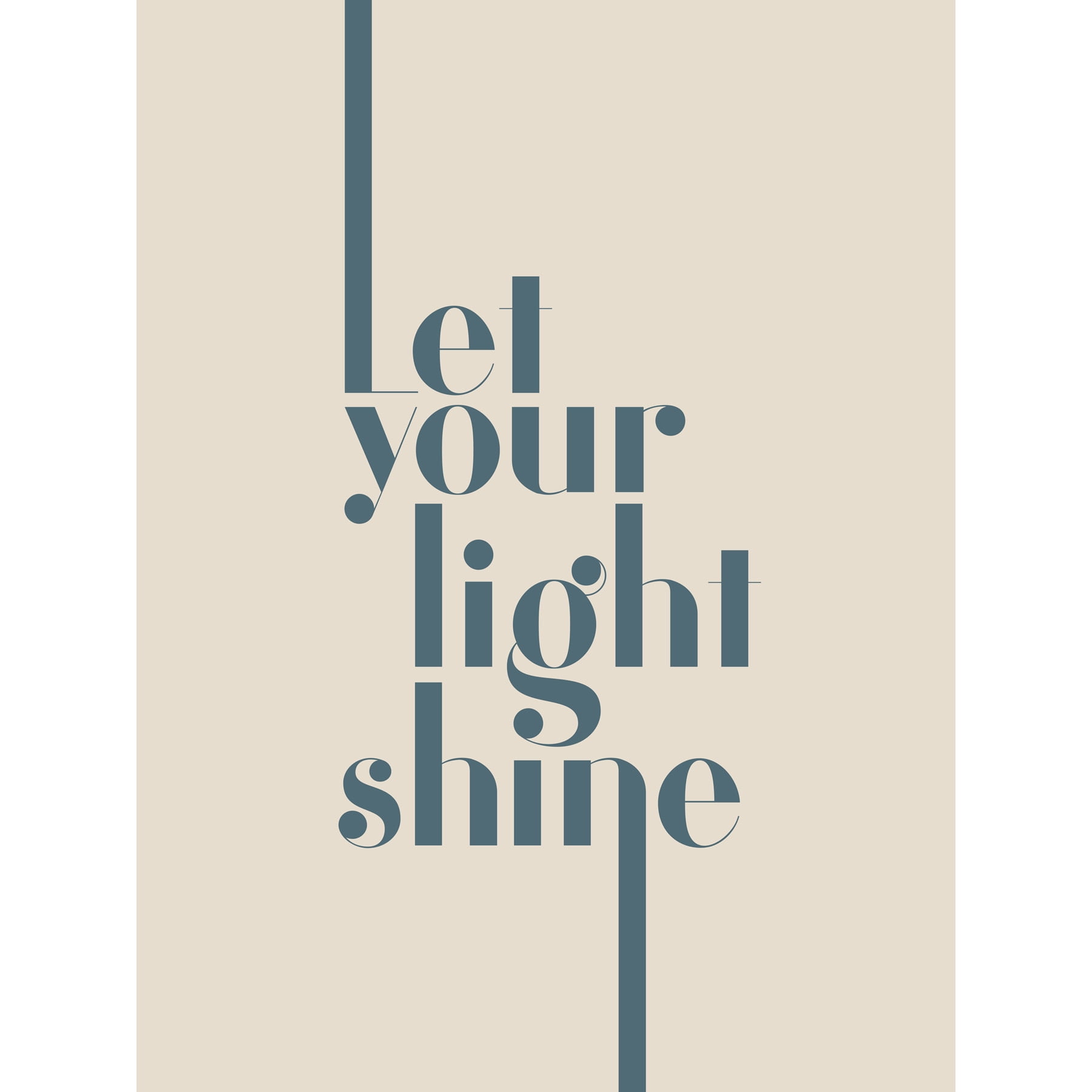 Let Your Light Shine Motivational Extra Large XL Wall Art Poster Print ...