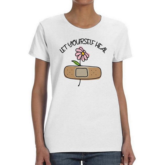 Let Yourself Heal Shaped T-Shirt Women -Smartprints Designs, Female XX-Large