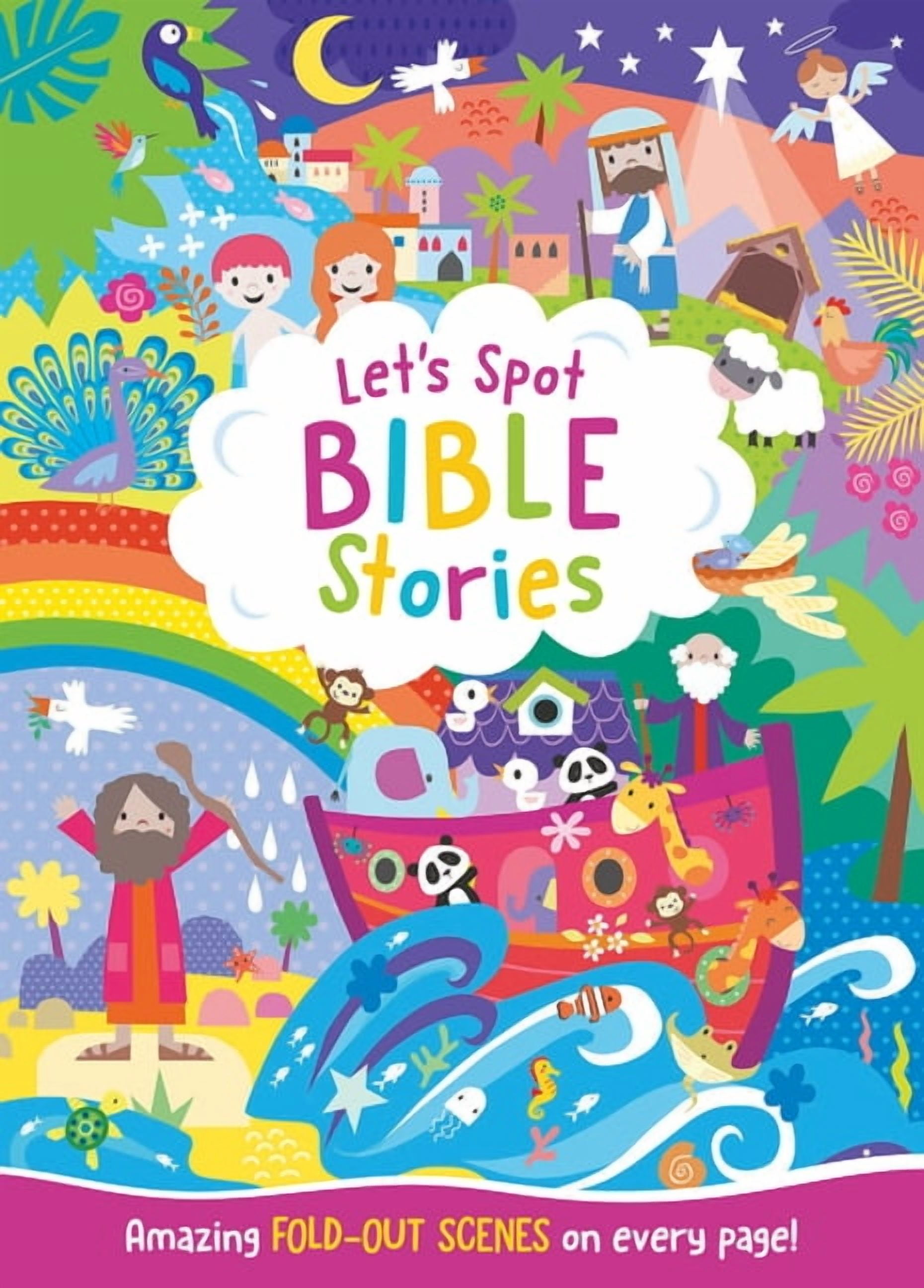Let's Spot Bible Stories: An Interactive Seek and Find Bible Story Activity Book for Children Up to Age 6, (Board Book)