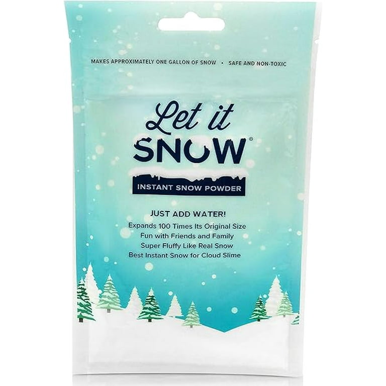  Let it Snow Instant Snow Powder - Made in The USA Premium Fake  Artificial Snow - Great for Holiday Snow Decorations and Slime : Home &  Kitchen