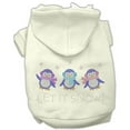thumbnail image 1 of Let it Snow Penguins Rhinestone Hoodie Cream S - 10, 1 of 1