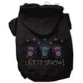 thumbnail image 1 of Christmas Pet Dog  Cat Hoodie Rhinestone, "Let It Snow Penguins", 1 of 10