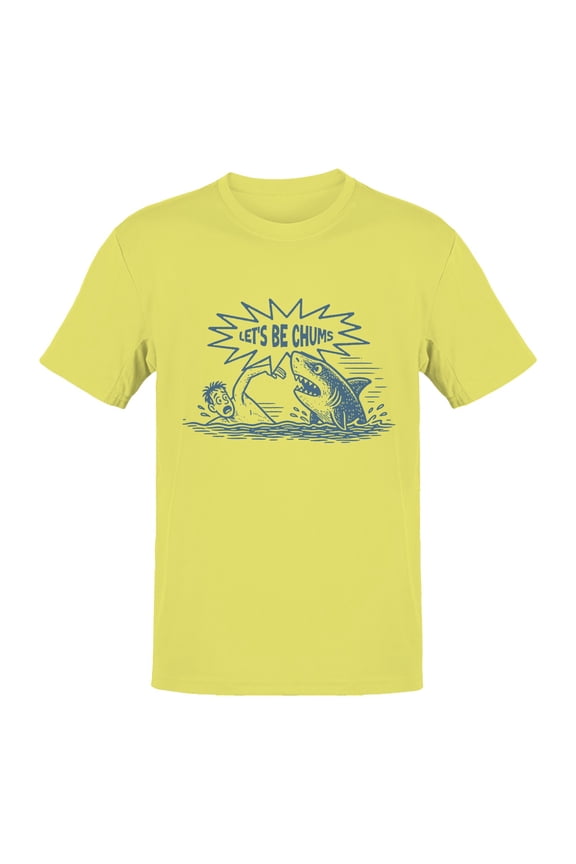 Let's Be Chums Shark Humor Men's T-shirt