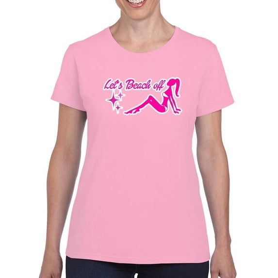 Let's Beach Off Doll T-shirt Women's -SmartPrintsInk Designs