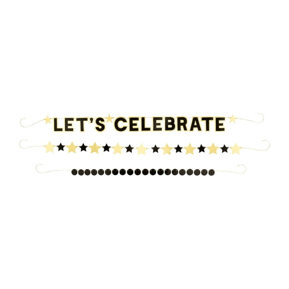 Let's Celebrate Starry Banner Set, 3 Pieces, by Way To Celebrate