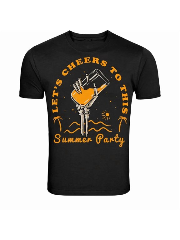 Let's Cheers To This Party Summer Casual Look For Everyday Moments T-Shirt, Size S-5XL