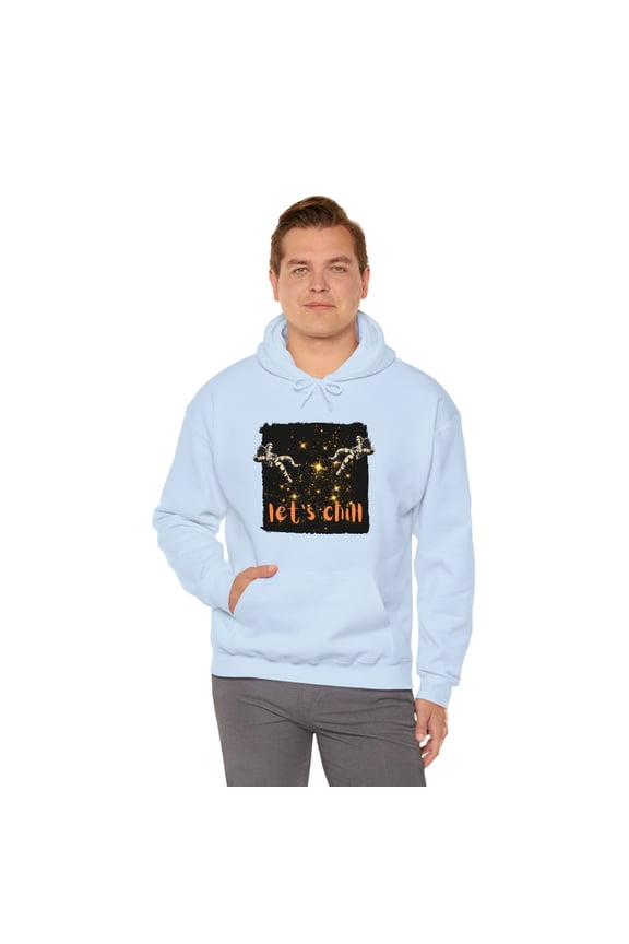 Let's Chill Hoodie - Astronauts in Space Unisex Hooded Sweatshirt