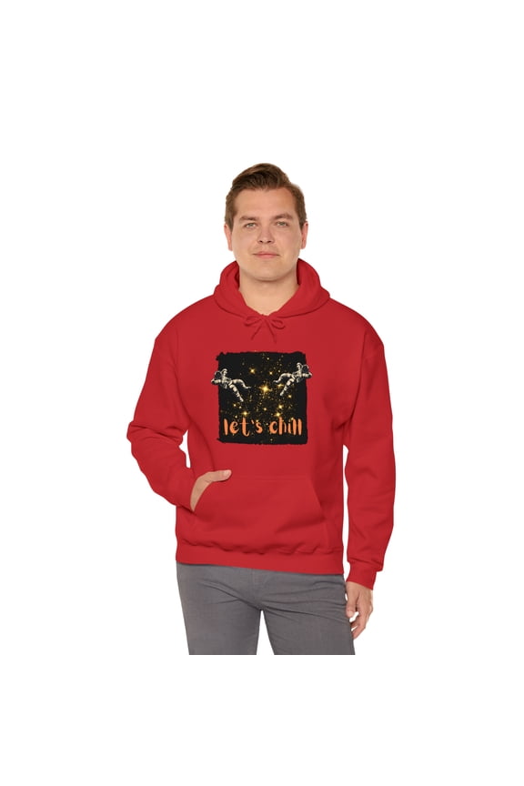 Let's Chill Hoodie - Astronauts in Space Unisex Hooded Sweatshirt