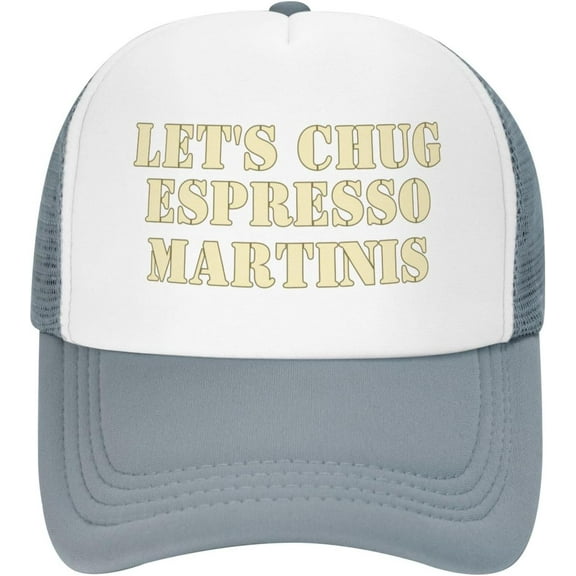 Let's-Chug-Espresso-Martinis Mesh Cap Men Women Baseball Cap Trucker Hat Sports Cap