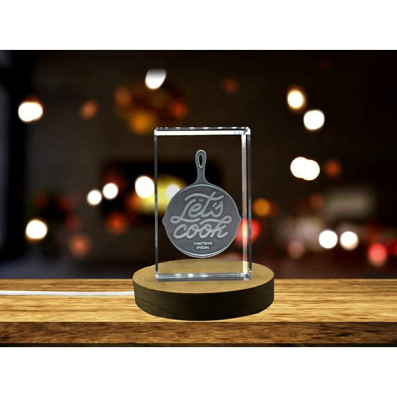 Let’s Cook Something Special 3D Engraved Crystal 3D Engraved Crystal Keepsake/Gift/Decor/Collectible/Souvenir