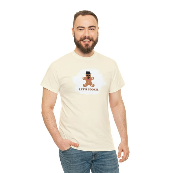 Let's Cookie T-shirt Gingerbread Heisenberg - Unisex Heavy Cotton Tee