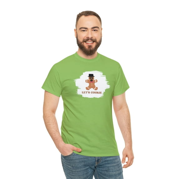 Let's Cookie T-shirt Gingerbread Heisenberg - Unisex Heavy Cotton Tee