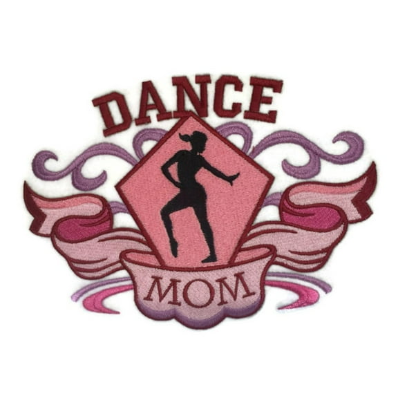 Let's Dance Custom and Unique Embroidered [Dance - Mom] Embroidered Iron on/Sew Patch [6" 7.82"] 