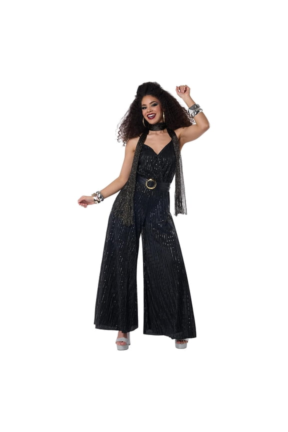 California Costumes Lets Dance Womens Disco Costume Jumpsuit | Medium Female