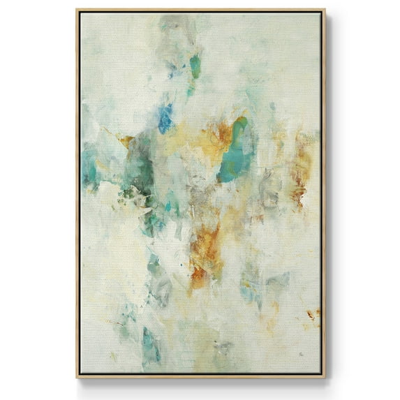 Let's Dance Framed Premium Gallery Wrapped Canvas - Ready to Hang - 25 x 37 - Natural Wood Floating Frame