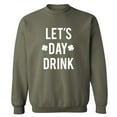 thumbnail image 1 of Let's Day Drink (shamrocks) Crewneck Sweatshirt, 1 of 1