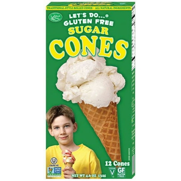 Let's Do Gluten Free Sugar Cones, 4.6 Oz, 12 Ct