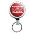 thumbnail image 1 of Let's Do It The Dumbest Way Possible Funny Heavy Duty Metal Retractable Reel ID Badge Key Card Tag Holder with Belt Clip, 1 of 4