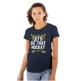 thumbnail image 1 of Let's Do That Hockey Sports Womens Fitted Plus Size Graphic Tee Brisco Brands 2X, 1 of 5