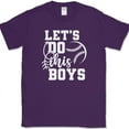 thumbnail image 1 of Let's Do This Boys Baseball T-Shirt Funny Humor Sports Gift Text Tee - Purple, XL, 1 of 1