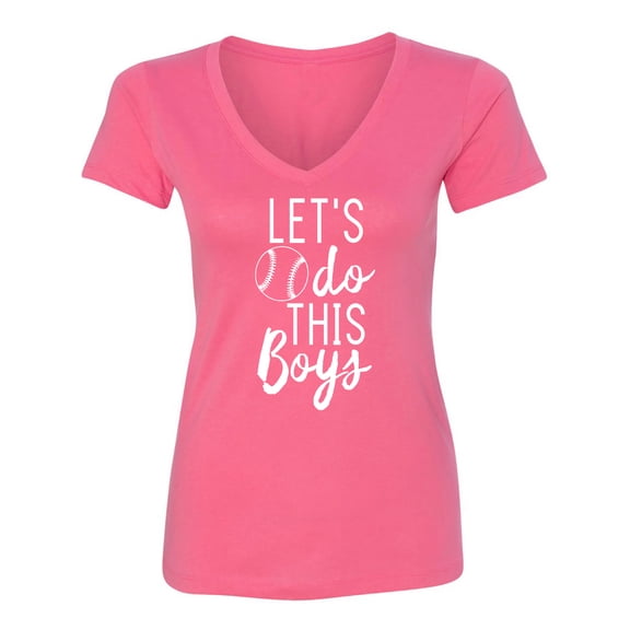 Let's Do This Boys (baseball) Womens V-Neck T-Shirt