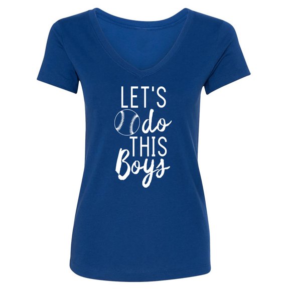 Let's Do This Boys (baseball) Womens V-Neck T-Shirt