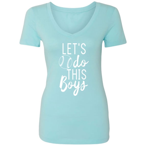 Let's Do This Boys (baseball) Womens V-Neck T-Shirt