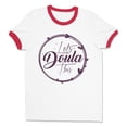 thumbnail image 1 of Let's Doula This Ringer Tee Shirt Unisex X-Large White/Red, 1 of 5