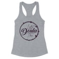 thumbnail image 1 of Let's Doula This Tank Top Fitted Racerback Women's X-Small Heather Grey, 1 of 5