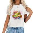 thumbnail image 1 of Let's Dream Big Old School Graffiti Style Funny Graffiti Fashion Graphic Tees for Women - Unique Print Short Sleeve Shirts Back To School Gifts, 1 of 5