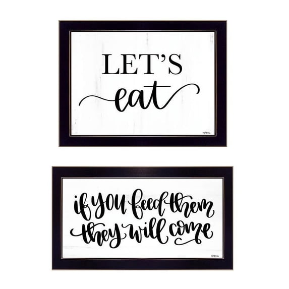 Let's Eat/Feed Them by Imperfect Dust Print Wall Art Wood Multi-Color