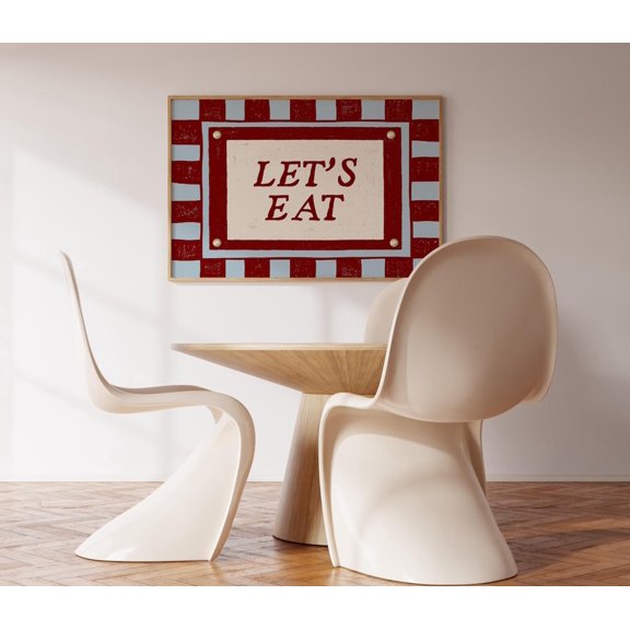 Let's Eat Kitchen Wall Art Decor Living Room Bedroom Office