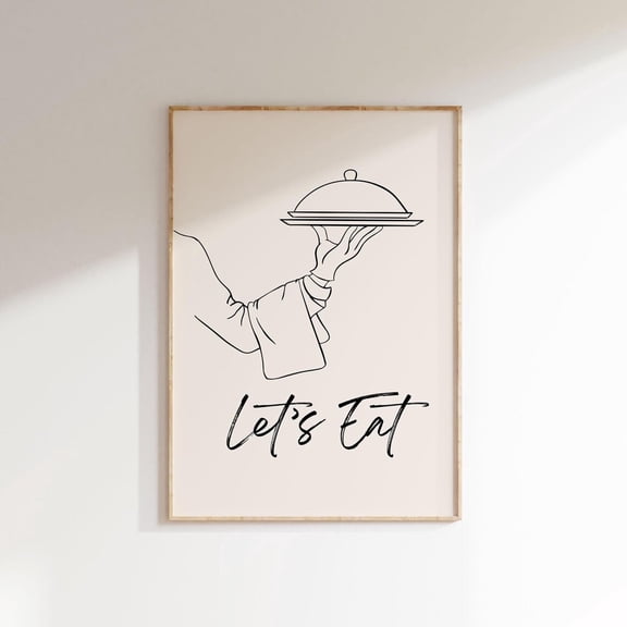 Let's Eat Let's Eat Kitchen Wall Art Kitchen Quote Kitchen Wall Decor Dining Room Wall Art Dining Room Prints Let's Eat Sign