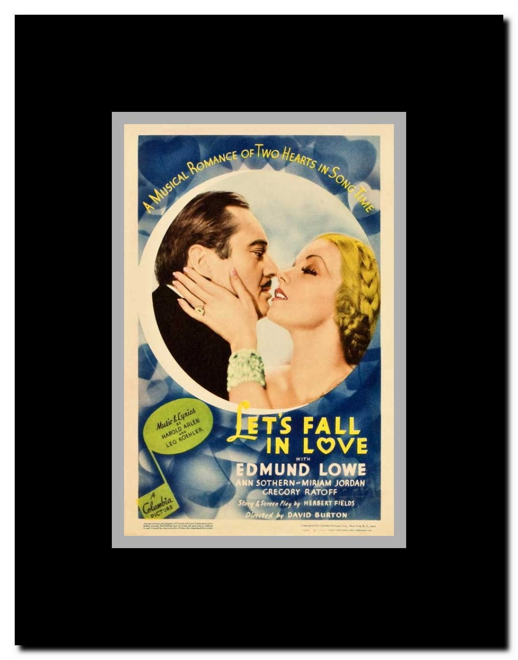 Let's Fall in Love Framed Movie Poster