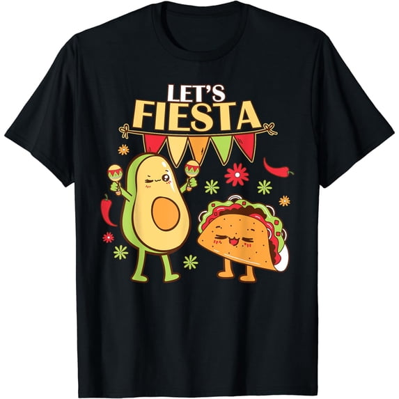 Let's Fiesta Avocado Taco Cinco De Mayo Fiesta T-Shirt