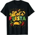 Let's Fiesta Cinco De Mayo Camisa Mexicana Hombre Cotton TShirt