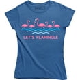 thumbnail image 1 of Let's Flamingle Flamingo Mingle Women's Funny Saying Tee Shirt, 1 of 4