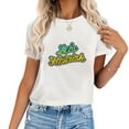 thumbnail image 1 of Let's Flourish Graffiti Art Graphic Print Women's Short Sleeve Tee - Stylish & Comfy Back To School Gifts, 1 of 5