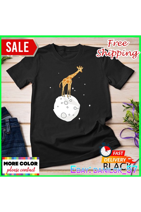 Let's Game It Out Giraffe Moon Video Gaming Virtual Console Streamer T-Shirt