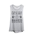 thumbnail image 1 of Let's Get Baked Ginger Women's Fashion Sleeveless Muscle Workout Yoga Tank Top Sport Grey Small, 1 of 3