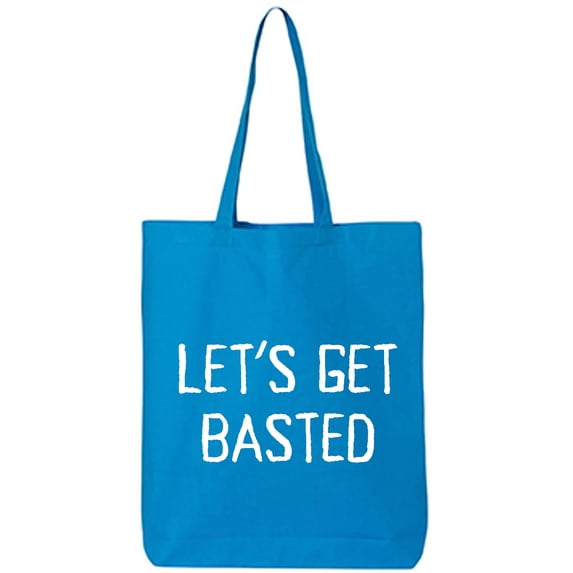 Let's Get Basted Cotton Canvas Tote Bag