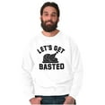 thumbnail image 1 of Let's Get Basted Turkey Day Unisex Plus Fleece Graphic Sweatshirt Brisco Brands 2X, 1 of 5